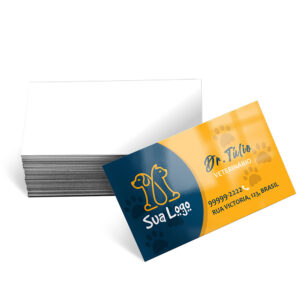 CARTÕES DE VISITA COUCHÊ 250G VERNIZ UV VERNIZ UV TOTAL FRENTE - 4X0 - 250 unid.